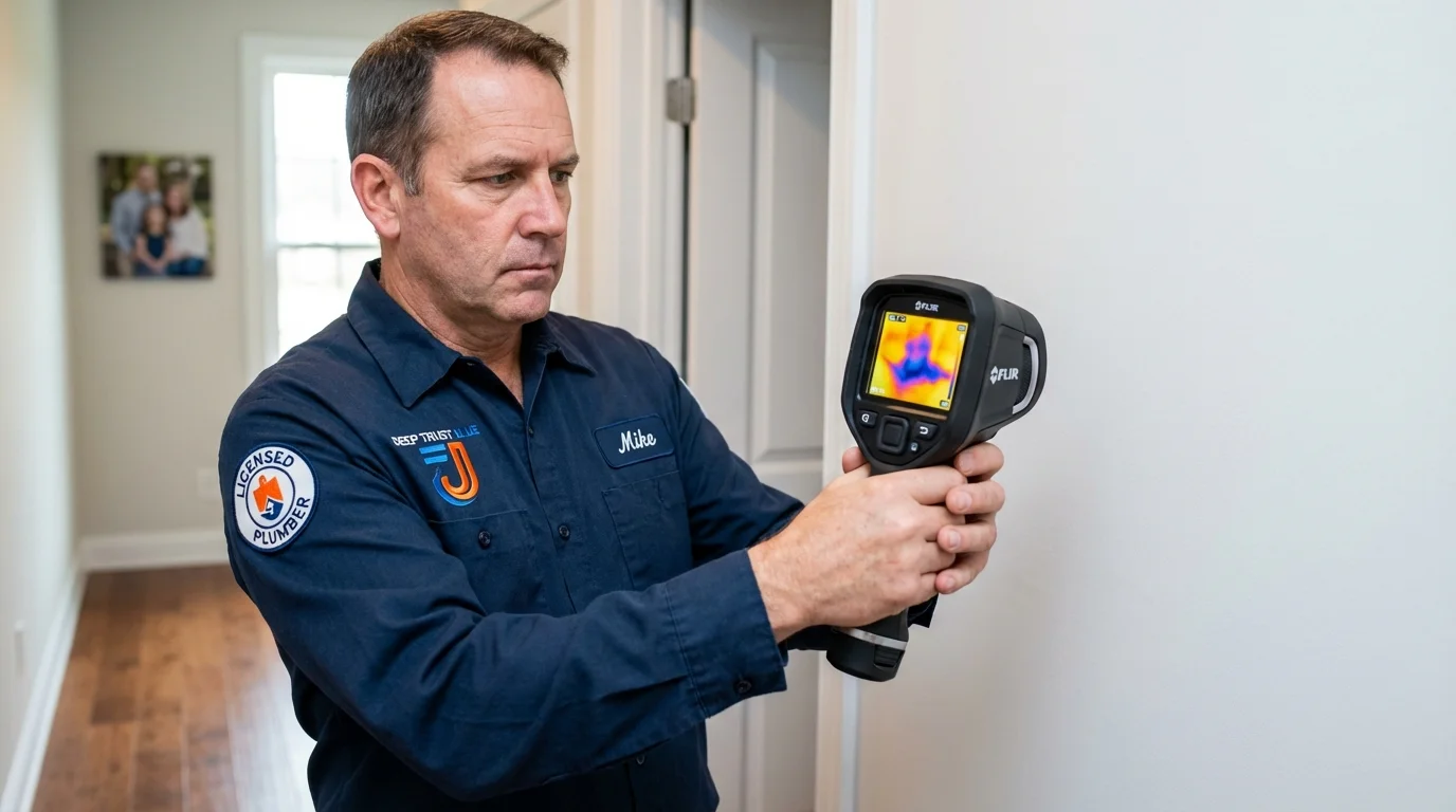 Thermal imaging leak detection by Johns Plumbing LLC in Wiscasset